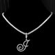 New Cursive Letters Cubic Zirconia Chain Intial Name Necklace Hip Hop Jewelry Gold Silver Color CZ 26 Alphabet Pendant NecklacesAzizaK