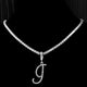 New Cursive Letters Cubic Zirconia Chain Intial Name Necklace Hip Hop Jewelry Gold Silver Color CZ 26 Alphabet Pendant NecklacesAzizaK