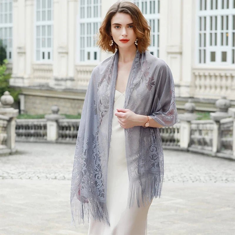 New embroidered lace shawlAzizaK