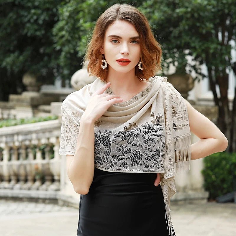 New embroidered lace shawlAzizaK