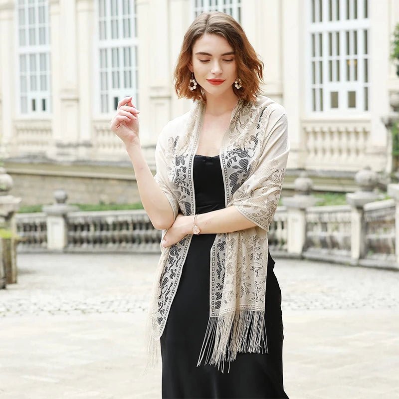 New embroidered lace shawlAzizaK