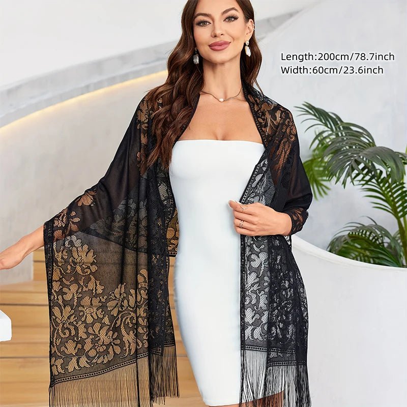 New embroidered lace shawlAzizaK