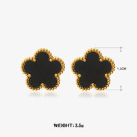 New Hot Selling Multicolour Lucky Five Leaf Flower Pendant Necklace Bracelet Set for Women Gift Trendy Jewelry Paty Jewelry SetsAzizaK