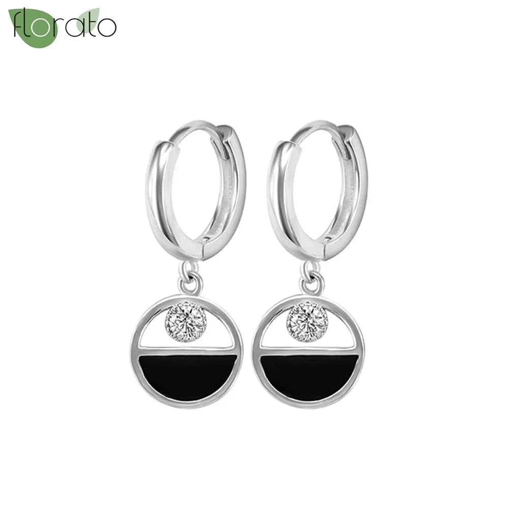New round 925 Sterling Silver earringsAzizaK