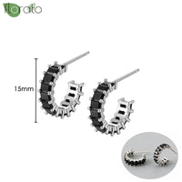 New round 925 Sterling Silver earringsAzizaK