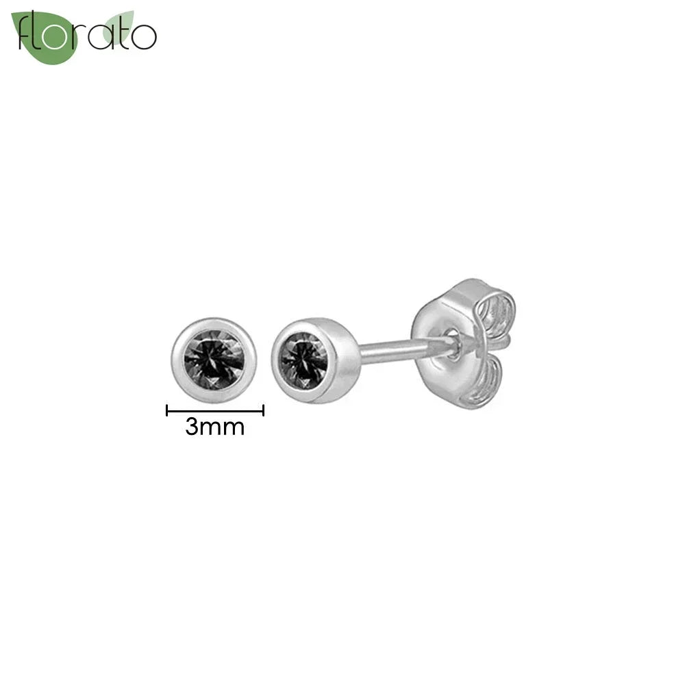 New round 925 Sterling Silver earringsAzizaK