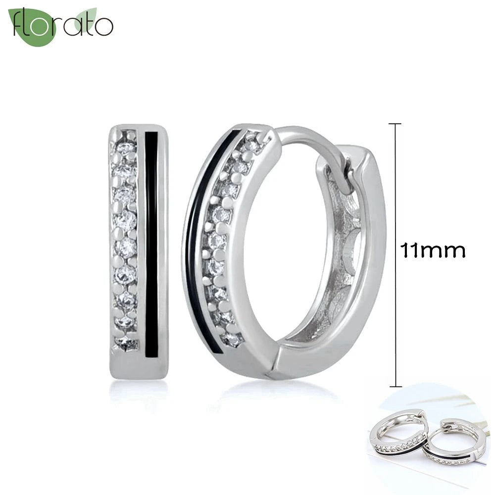 New round 925 Sterling Silver earringsAzizaK