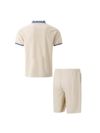 🌞 New Summer Waffle Set – Solid Color Zip - Up Lapel Top & Shorts (2 - Piece)AzizaK