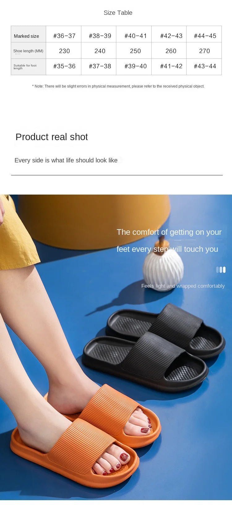 Non - slip, wear - resistant, thick EVA sole, comfortable, bathroom flip - flopsAzizaK