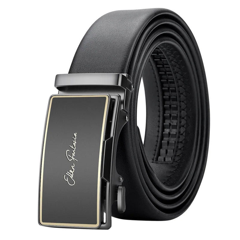 OUYIFAN Men's Belt Genuine Leather Belt for Men Automatic Belts Adjustable Belt Business BeltsAzizaK