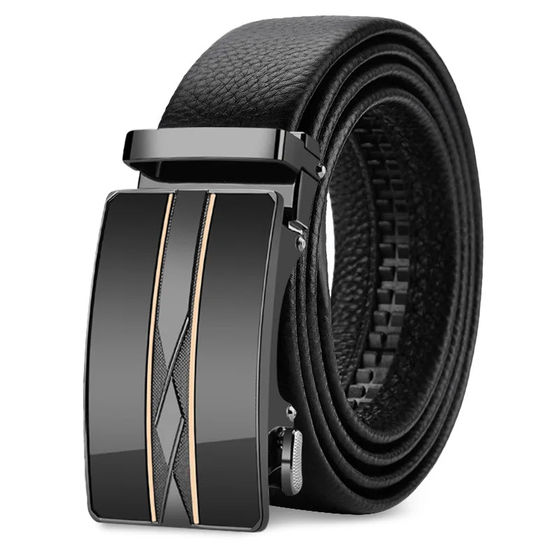 OUYIFAN Men's Belt Genuine Leather Belt for Men Automatic Belts Adjustable Belt Business BeltsAzizaK