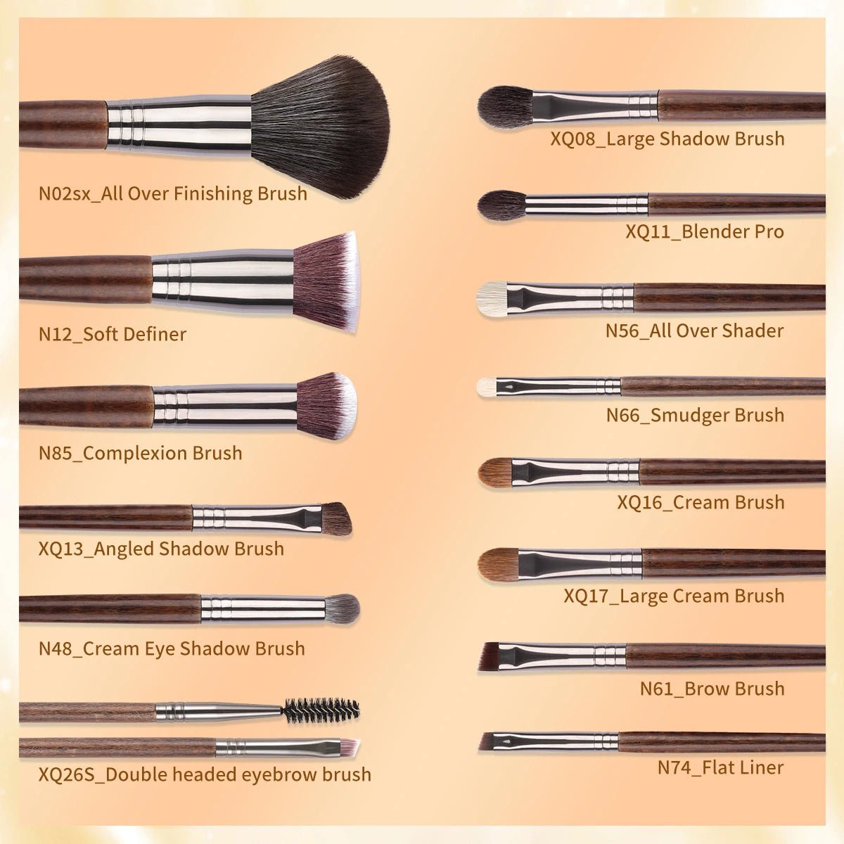 OVW 14 Piece Makeup Brush SetAzizaK