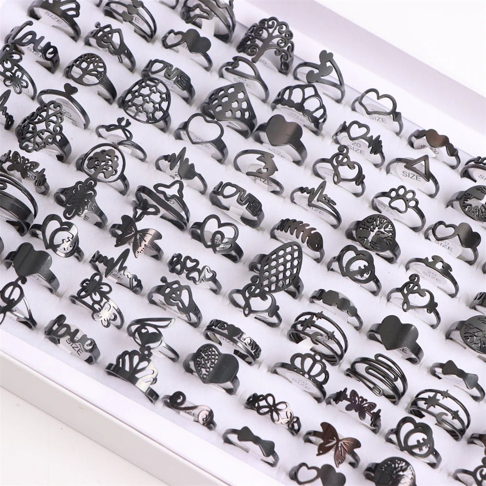 Pack of 20 classic stainless steel ringsAzizaK
