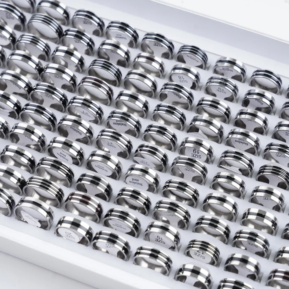 Pack of 20 classic stainless steel ringsAzizaK