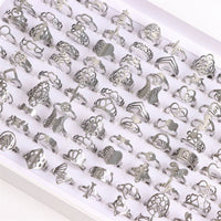 Pack of 20 classic stainless steel ringsAzizaK