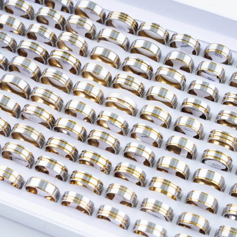 Pack of 20 classic stainless steel ringsAzizaK