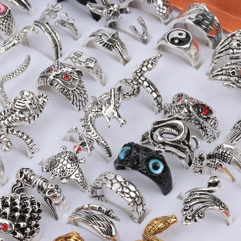 Pack of 20 vintage punk snake ringsAzizaK