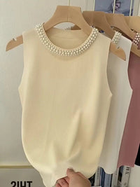 Pearl Collar Tank TopAzizaK