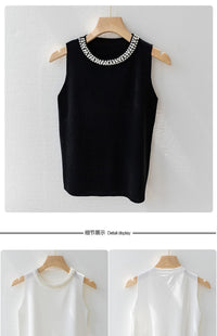 Pearl Collar Tank TopAzizaK