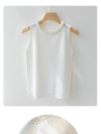Pearl Collar Tank TopAzizaK