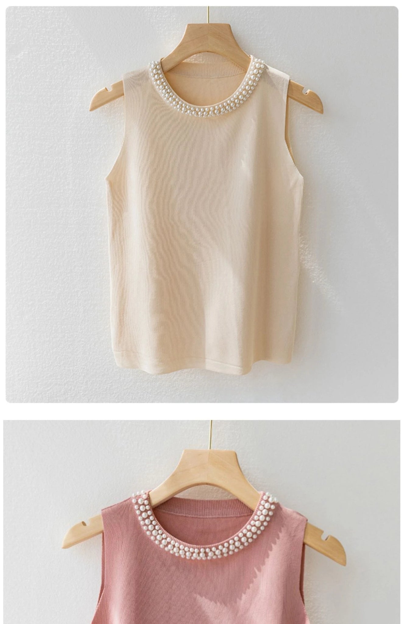 Pearl Collar Tank TopAzizaK