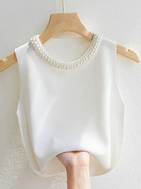 Pearl Collar Tank TopAzizaK