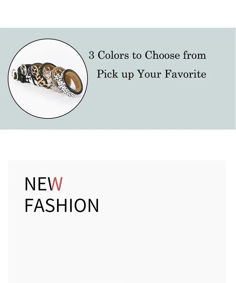 Personalized Leopard and Snake Pattern BeltAzizaK
