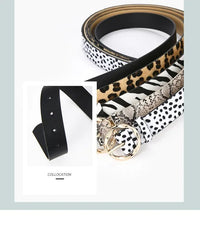 Personalized Leopard and Snake Pattern BeltAzizaK