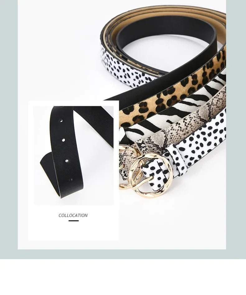 Personalized Leopard and Snake Pattern BeltAzizaK