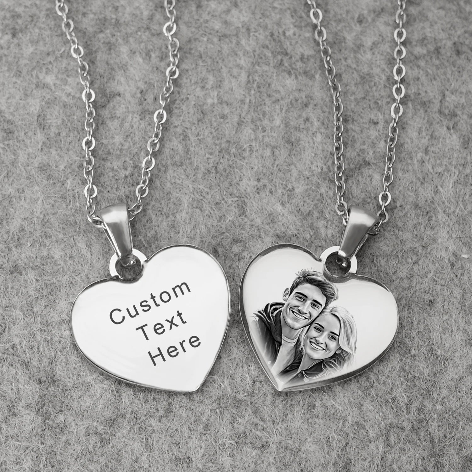 personalized photo pendant with heart projectionAzizaK