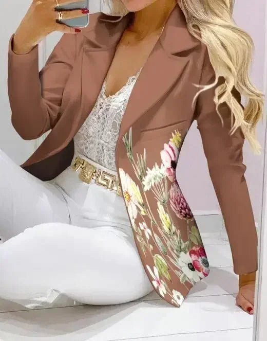 Plaid Print Lapel Collar Blazer and Pants SetAzizaK