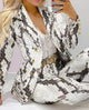 Plaid Print Lapel Collar Blazer and Pants SetAzizaK