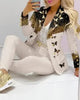 Plaid Print Lapel Collar Blazer and Pants SetAzizaK