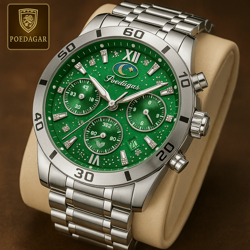 Poedagar Luxury Chronograph Watch – 3ATM WaterproofAzizaK