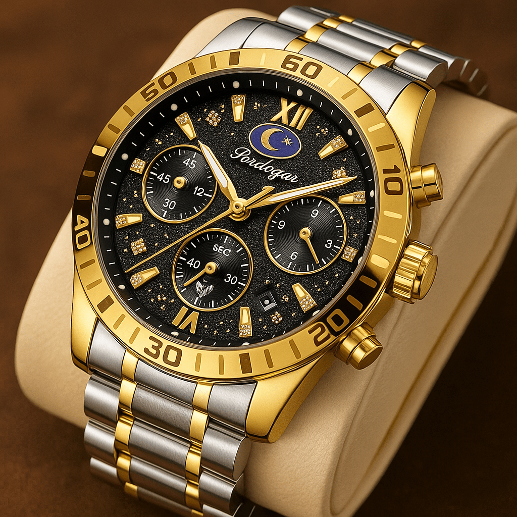 Poedagar Luxury Chronograph Watch – 3ATM WaterproofAzizaK