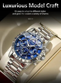 POEDAGAR Luxury Quartz Watch Sports Watch Waterproof Luminous Stainless Steel Chronograph Clock RelojAzizaK