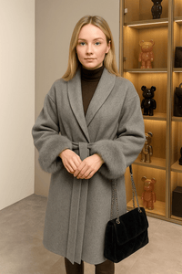 Premium Double - Faced Genuine Wool Fur CoatAzizaK