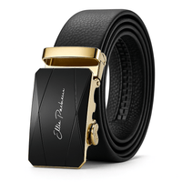 Premium Genuine Leather Men’s Belt with Automatic Ratchet Buckle – Elegant and DurableAzizaK