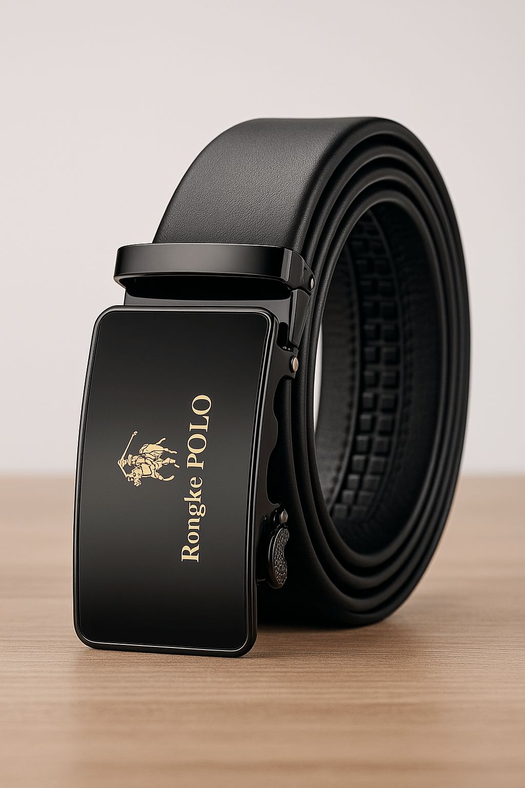 Premium Genuine Leather Men’s Belt with Automatic Ratchet Buckle – Elegant and DurableAzizaK