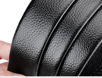 Premium Genuine Leather Men’s Belt with Automatic Ratchet Buckle – Elegant and DurableAzizaK