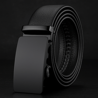 Premium Genuine Leather Men’s Belt with Automatic Ratchet Buckle – Elegant and DurableAzizaK