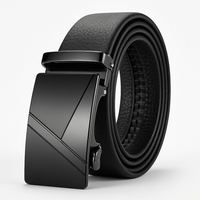Premium Genuine Leather Men’s Belt with Automatic Ratchet Buckle – Elegant and DurableAzizaK