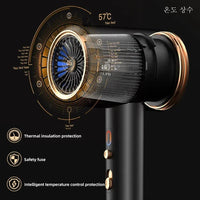 Professional Hair Dryer Hot Cold Wind Air Brush Hairdryer Negative Lonic Blow Dryer Strong PowerDryer Salon Tool 2400W 3th GearAzizaK
