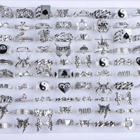 punk rings mix styles, flower, Tai Ji, heart...AzizaK