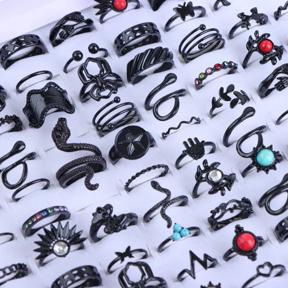 punk rings mix styles, flower, Tai Ji, heart...AzizaK