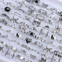 punk rings mix styles, flower, Tai Ji, heart...AzizaK