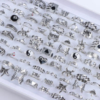 punk rings mix styles, flower, Tai Ji, heart...AzizaK
