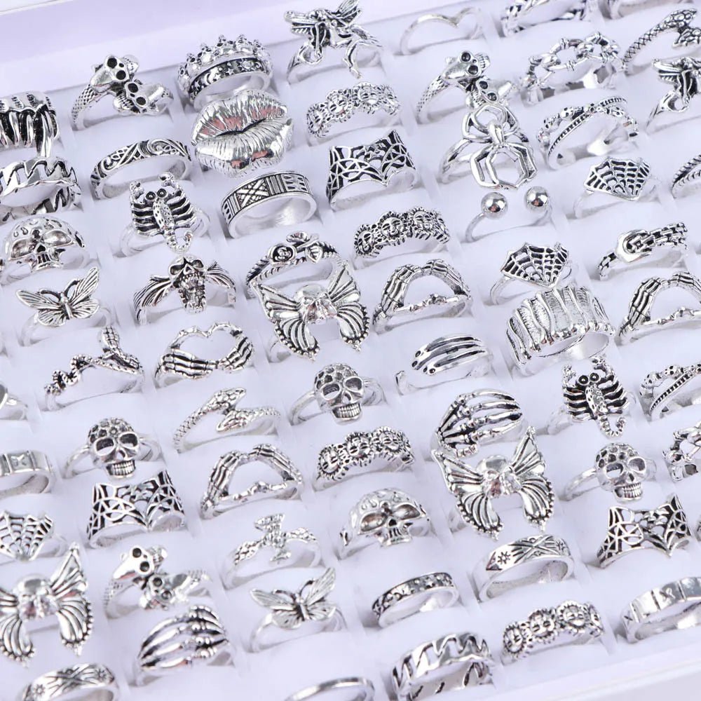punk rings mix styles, flower, Tai Ji, heart...AzizaK
