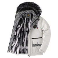 Pure color simple cotton padded cold windproof hooded cotton jacketAzizaK