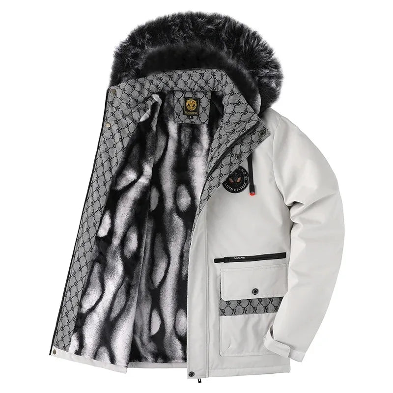 Pure color simple cotton padded cold windproof hooded cotton jacketAzizaK